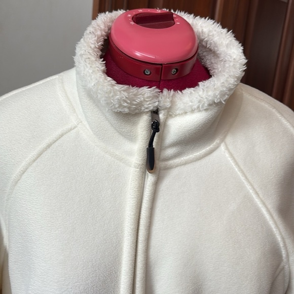 Green Tea  Jacket  coat  full zip front Cozy Sherpa lined  off-white  ivory - Picture 3 of 13
